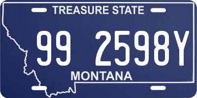 MT license plate 992598Y