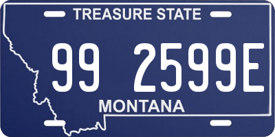 MT license plate 992599E