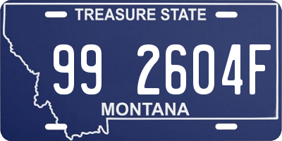 MT license plate 992604F