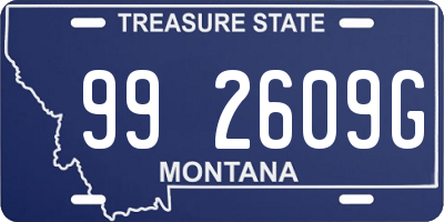 MT license plate 992609G