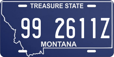 MT license plate 992611Z