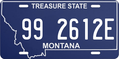 MT license plate 992612E