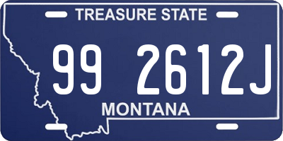 MT license plate 992612J