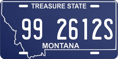 MT license plate 992612S