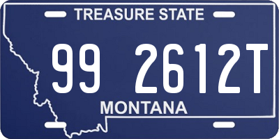 MT license plate 992612T