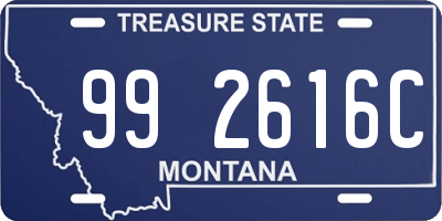 MT license plate 992616C