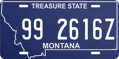 MT license plate 992616Z