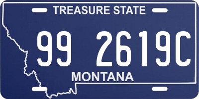 MT license plate 992619C