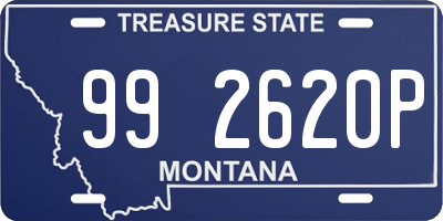 MT license plate 992620P