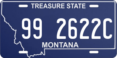 MT license plate 992622C