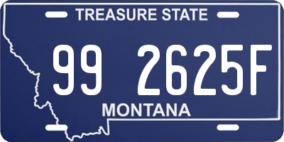 MT license plate 992625F