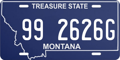 MT license plate 992626G