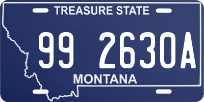 MT license plate 992630A