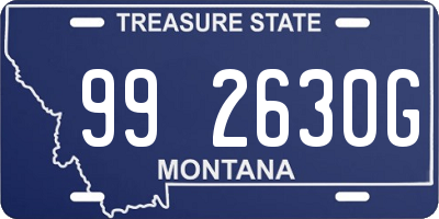 MT license plate 992630G