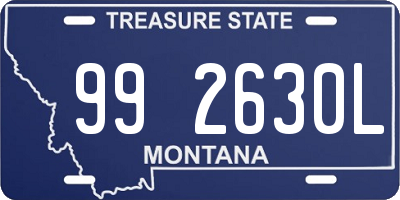 MT license plate 992630L