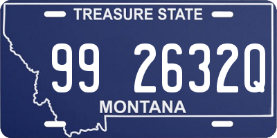 MT license plate 992632Q