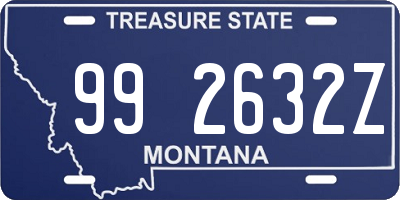 MT license plate 992632Z