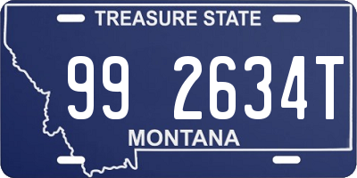 MT license plate 992634T