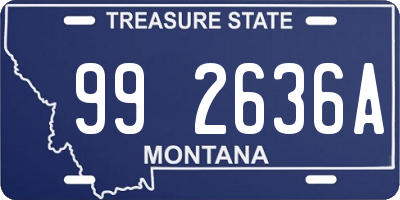 MT license plate 992636A