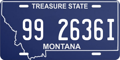 MT license plate 992636I