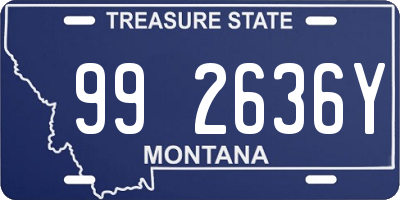 MT license plate 992636Y