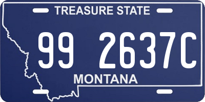 MT license plate 992637C