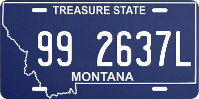 MT license plate 992637L