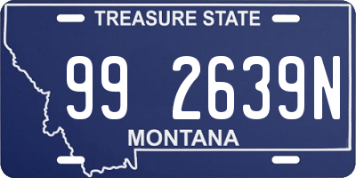 MT license plate 992639N