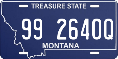 MT license plate 992640Q