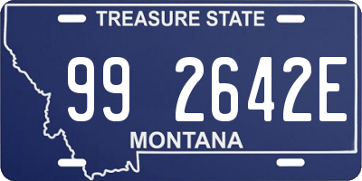 MT license plate 992642E