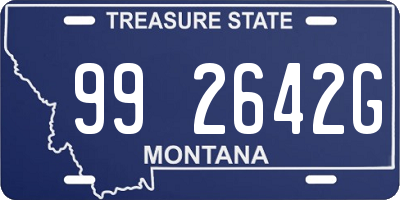 MT license plate 992642G