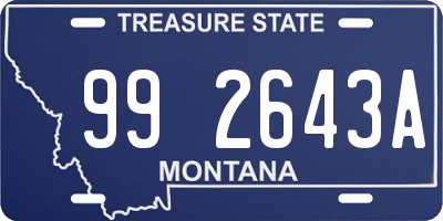 MT license plate 992643A