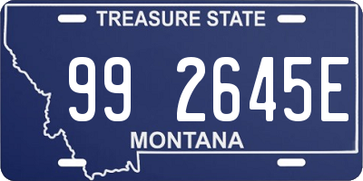 MT license plate 992645E