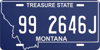 MT license plate 992646J