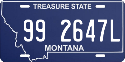 MT license plate 992647L