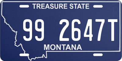 MT license plate 992647T