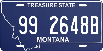 MT license plate 992648B