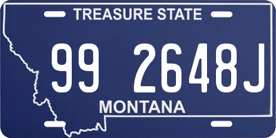 MT license plate 992648J