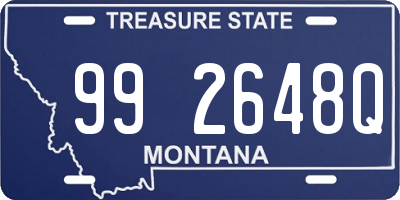 MT license plate 992648Q