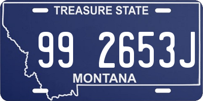 MT license plate 992653J