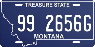 MT license plate 992656G