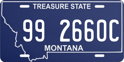 MT license plate 992660C