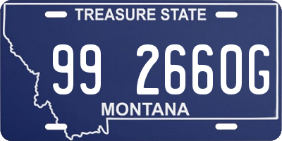 MT license plate 992660G