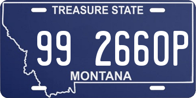 MT license plate 992660P