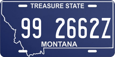 MT license plate 992662Z