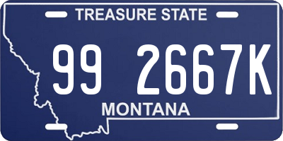 MT license plate 992667K