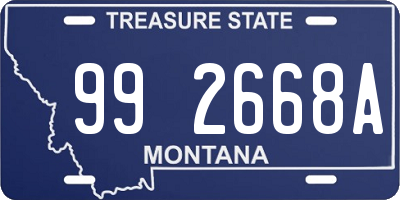 MT license plate 992668A