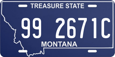 MT license plate 992671C