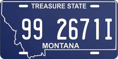 MT license plate 992671I