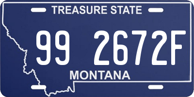 MT license plate 992672F